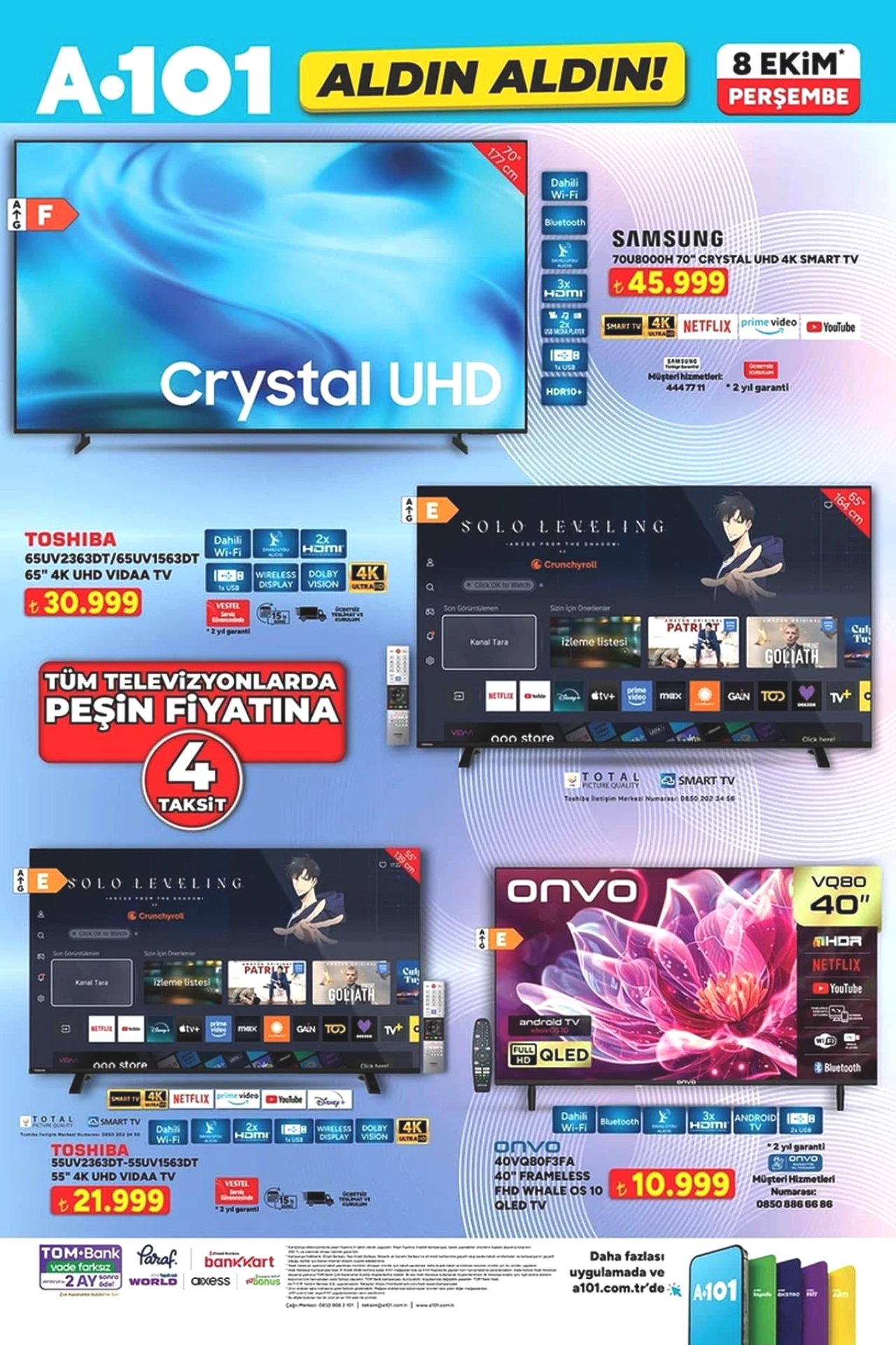 A101'e Yarın Beyaz Eşya Geliyor! Çamaşır Makinesi ve Buzdolabı 16.999 TL