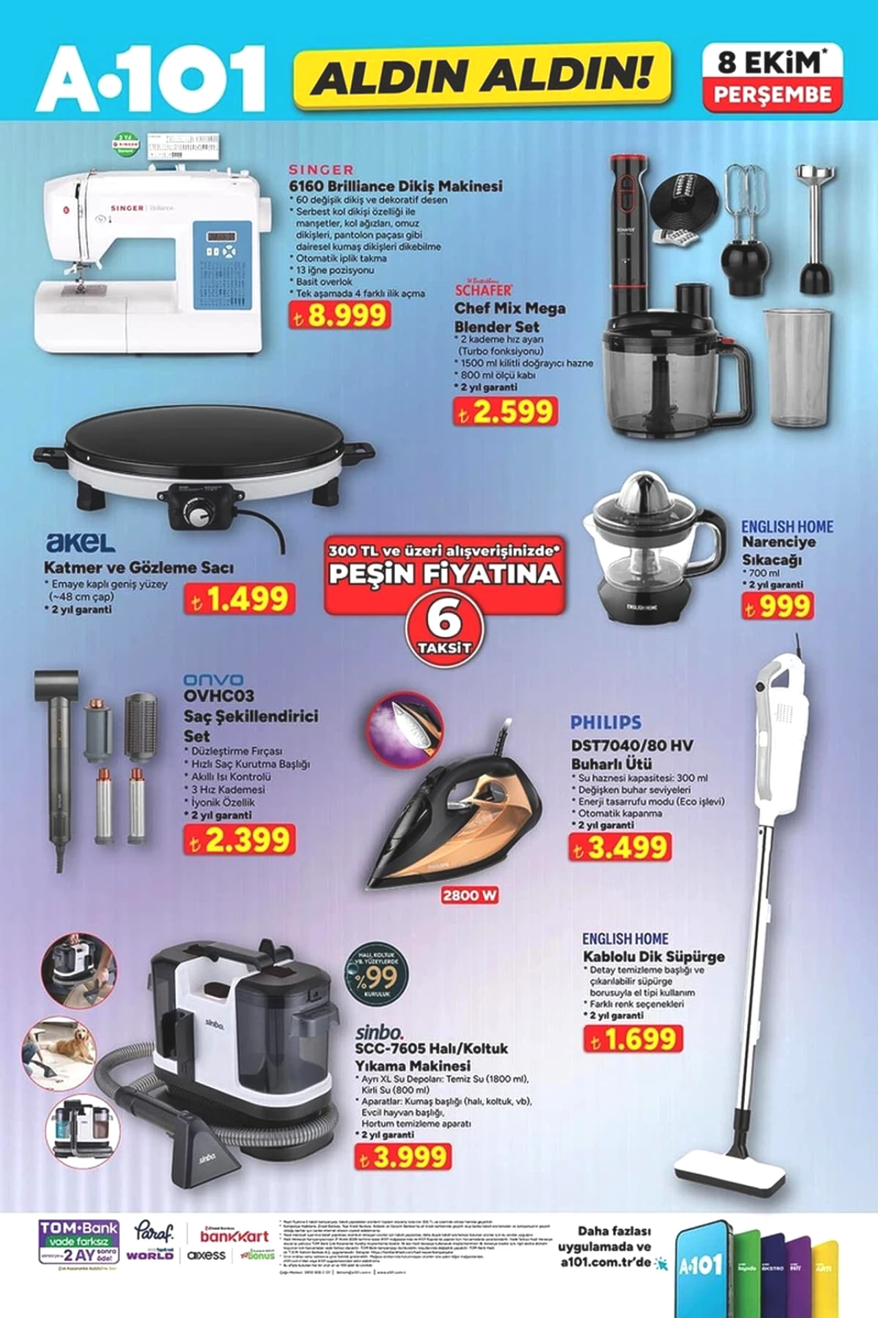A101'e Yarın Beyaz Eşya Geliyor! Çamaşır Makinesi ve Buzdolabı 16.999 TL